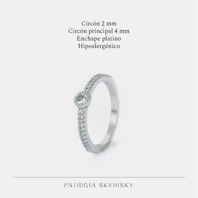 Anillo Platino Claire