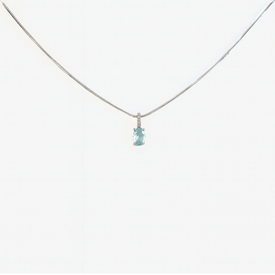 Collar Platino Isabella Agua