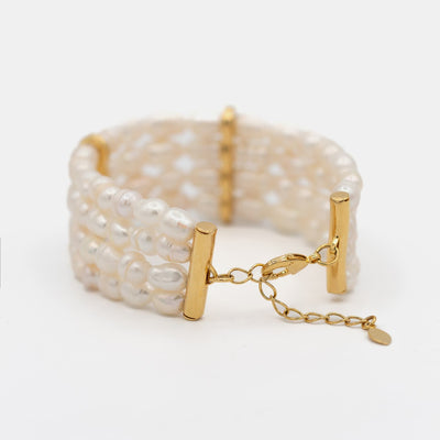 Brazalete Oro Alma Perla