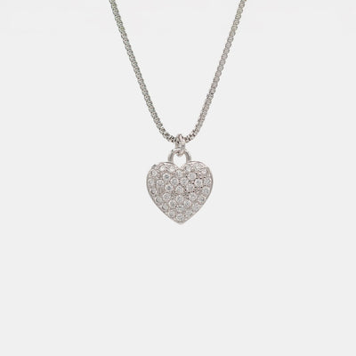 Collar Platino Corazón