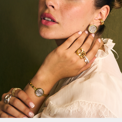 Brazalete Oro y Platino Bianca