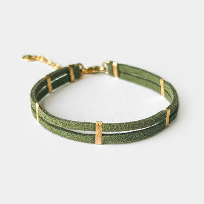 Pulsera zoe gamuza verde