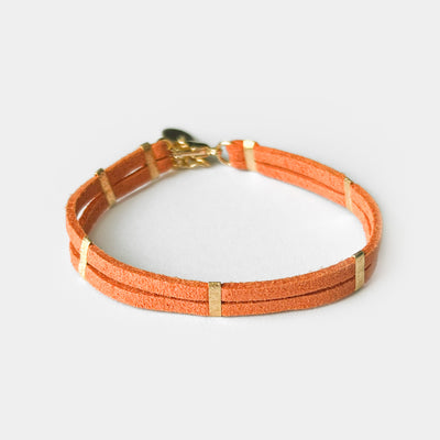 Pulsera zoe gamuza naranja