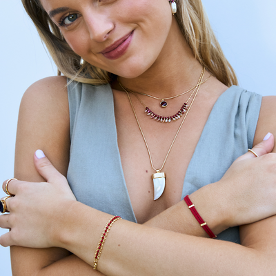 Collar Oro Goa Granate
