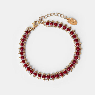 Pulsera Noha granate oro