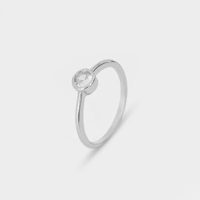 Anillo Platino Luzmi Circón