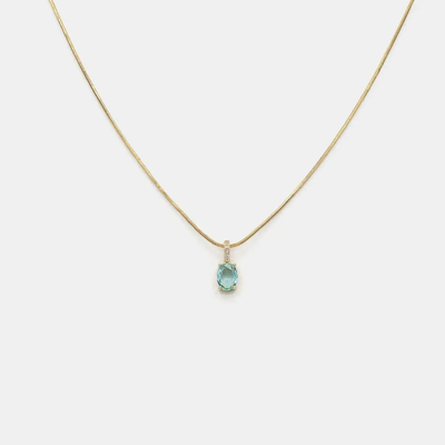 Collar Platino Isabella Agua