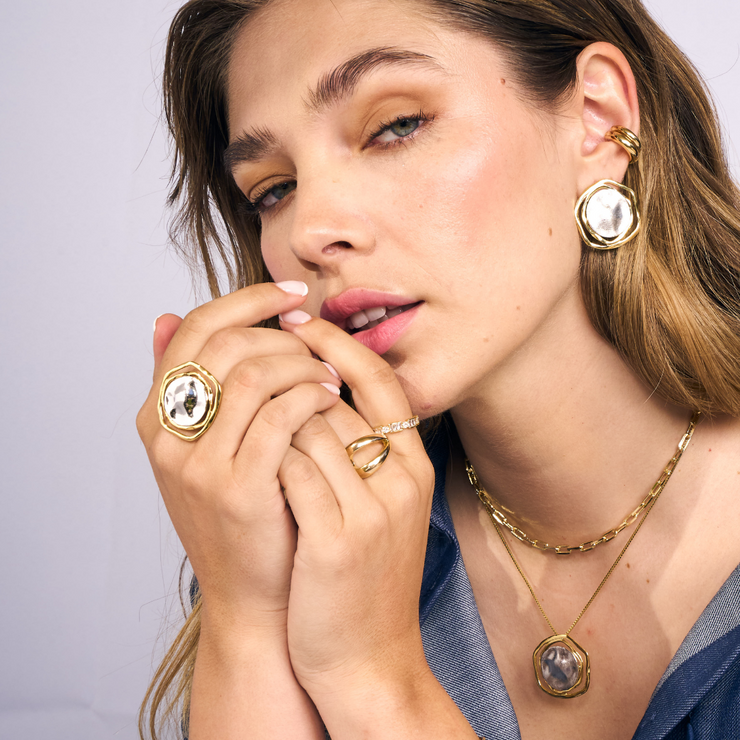 Anillo Fiore oro y platino