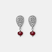 Aro Plata Amber Granate