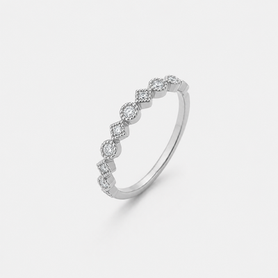 Anillo Platino Trio Flor