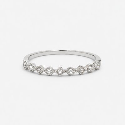 Anillo Platino Trio Flor