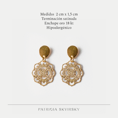 Aro Oro Flor Estrella