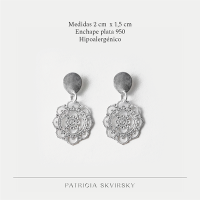 Aro Plata Flor Estrella