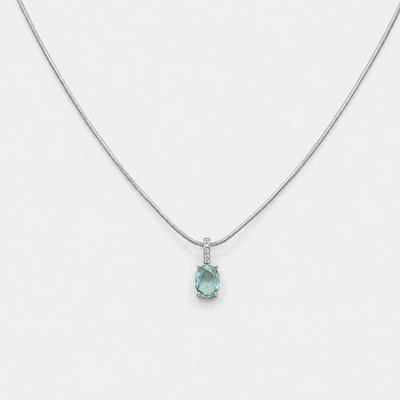Collar Platino Isabella Agua