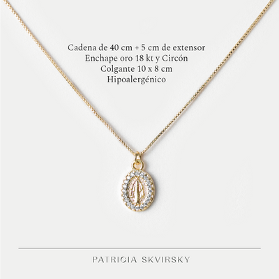 Collar Oro Carmel Virgen Rayos