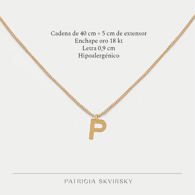 Collar Oro Letra P