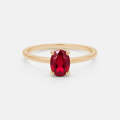 Anillo Oro Gracia Granate