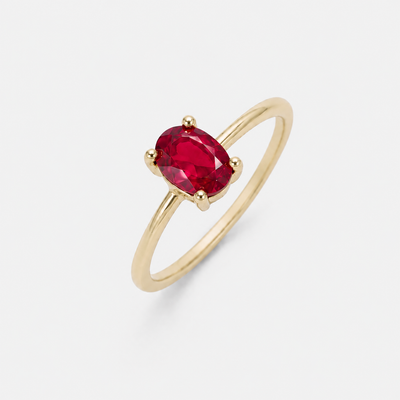 Anillo Oro Gracia Granate