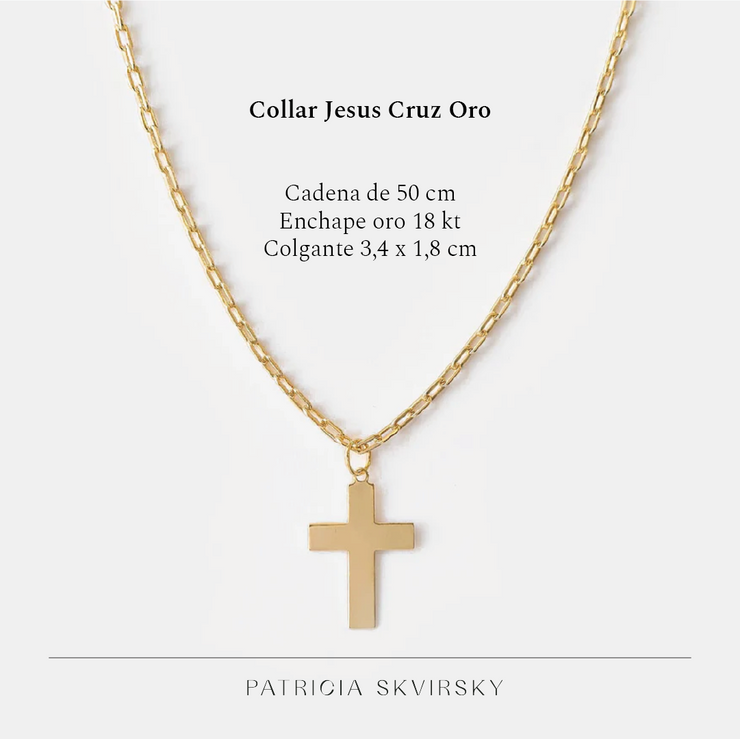 Collar Jesus cruz oro