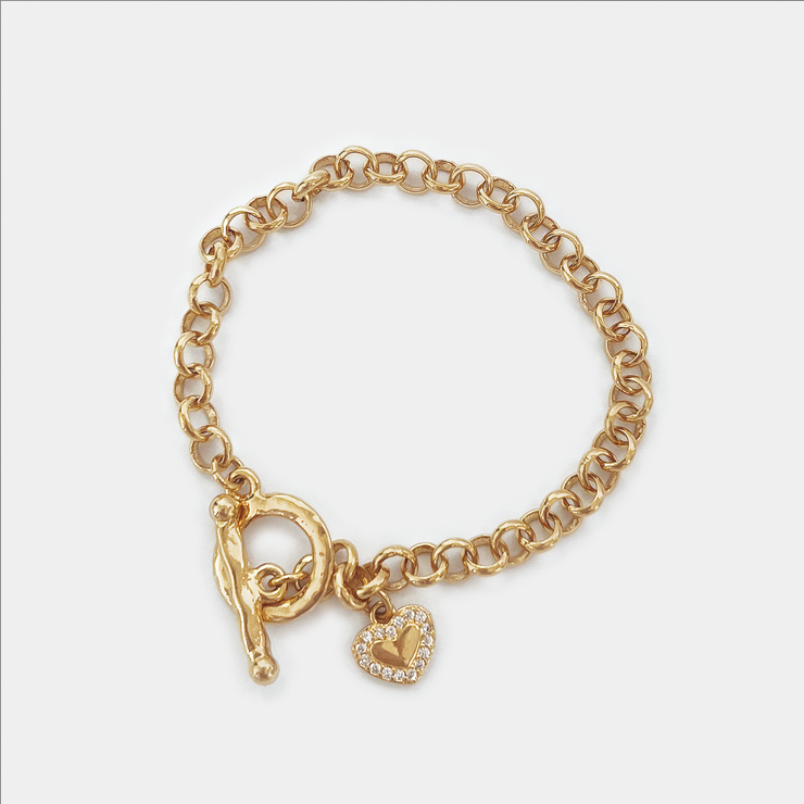 Pulsera Oro Corazón