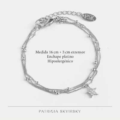 Pulsera Platino Shine Estrella