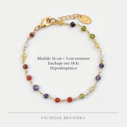 Pulsera Luzmi colorida oro