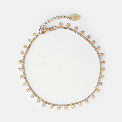 Tobillera Oro Estrellas