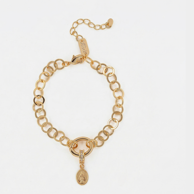 Charm Trébol circón