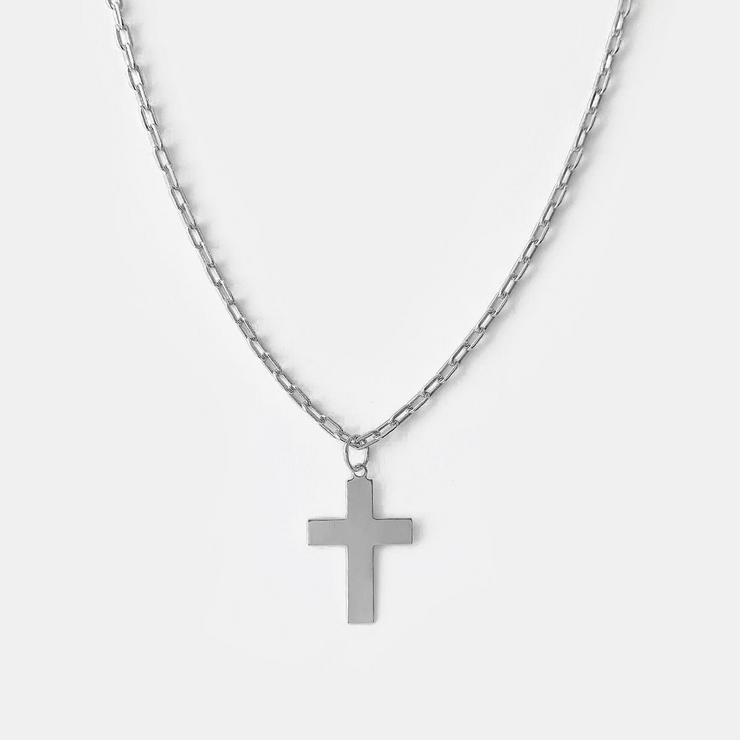 Collar Jesus cruz plata