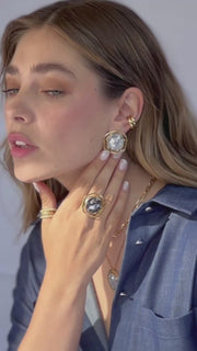 Anillo Fiore oro y platino