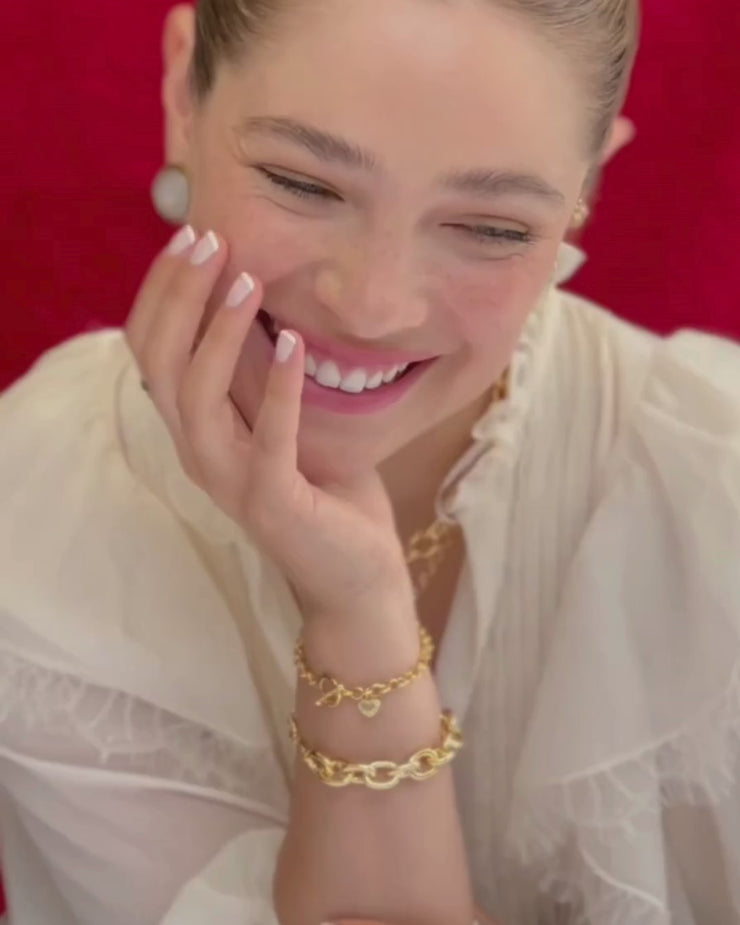 Pulsera Oro Corazón