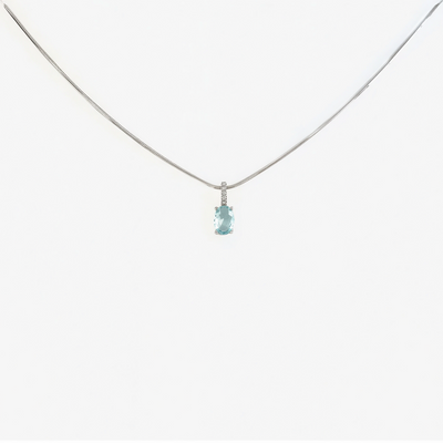 Collar Platino Isabella Agua