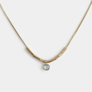 Collar Oro Simone Aguamarina