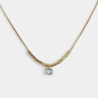 Collar Oro Simone Aguamarina