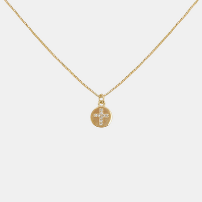 Collar Oro Cruz Circón