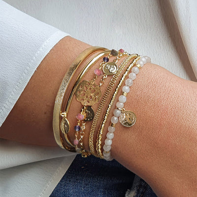 set de brazaletes de oro