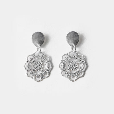 Aro Plata Flor Estrella