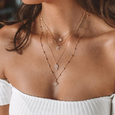 Collar Platino Roma Punto Luz