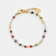 Pulsera Oro Luzmi Colorida Naranja