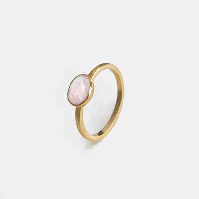 Anillo Simone cuarzo rosa oro